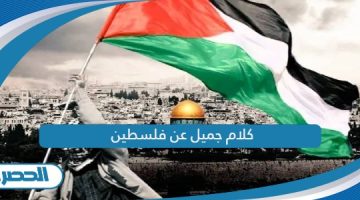 كلام جميل عن فلسطين