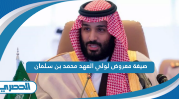 صيغة معروض لولي العهد محمد بن سلمان