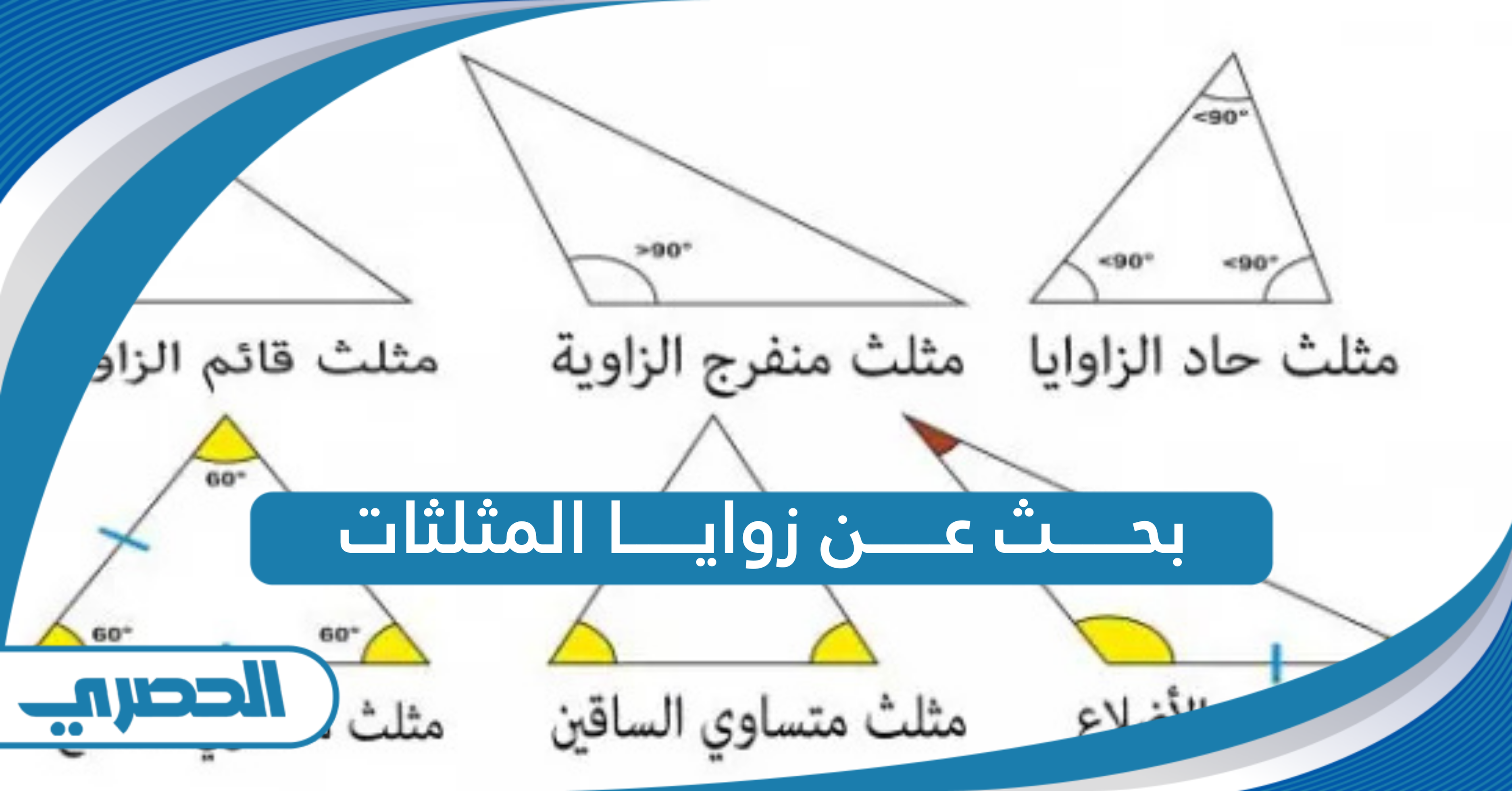 بحث عن زوايا المثلثات جاهز